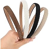 Mabor 4Pcs Braid Headbands for Women Girls Thin Knitted Hairbands Fashion Non Slip Headband for Women's Hair Elegant Cute Hair Styling Accessories