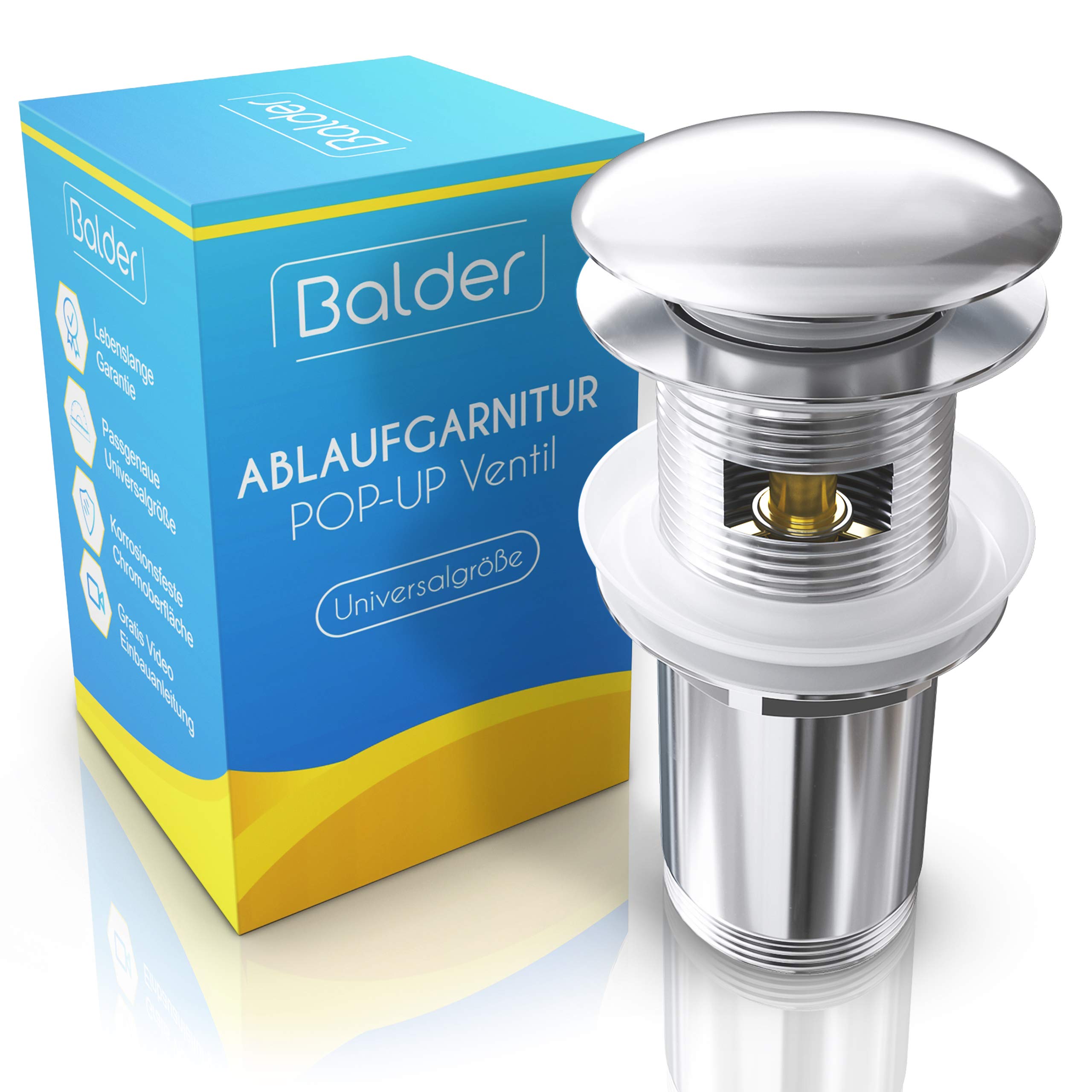 Buy BALDER (Original) Premium Universal Pop Up Sink Plug, Bathroom