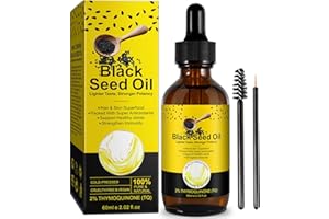 YIEEGCM Black Seed Oil - 100% Pure Unrefined, Natural Organic Cold Pressed Black Seed Oil with 2% TQ and a Dynamic Harmony of Omegas 3, 6, 9 Antioxidant, Immune Boost, Joints, Skin & Hair 2.02 Fl Oz (1 Pack)