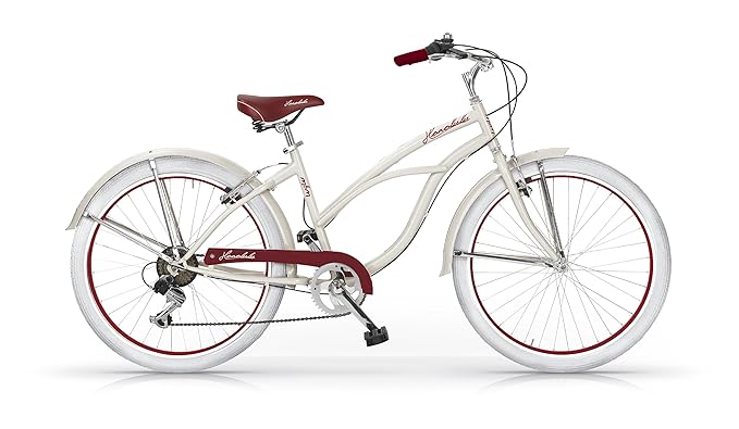 title=MBM Honolulu Bicicletta Donna 26', Avorio, 45 cm