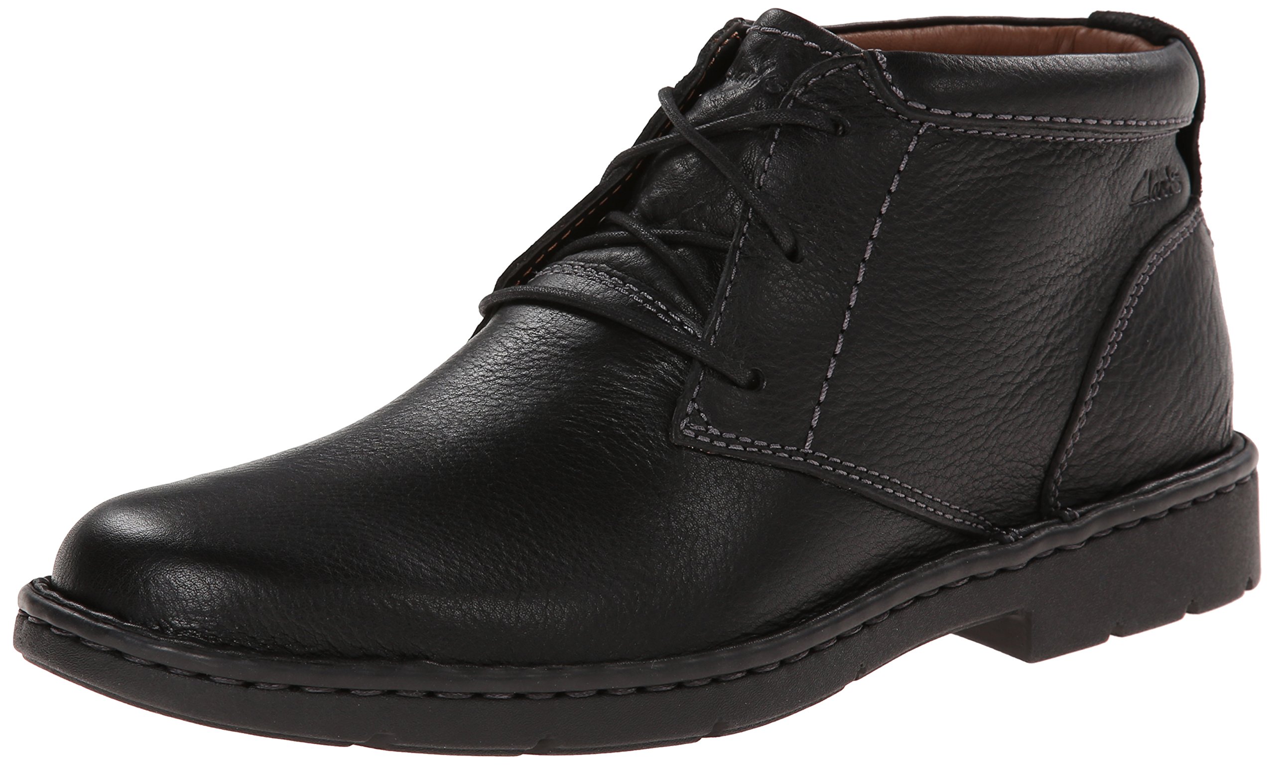 Clarks Stratton Limit Mens Size 10 M Chukka Boots Black Leather Clarks Mens Stratton Limit Chukka Boot | Desertcart Cayman  main image 4