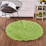 Goolela Green Round Small Area Rugs for Bedroom