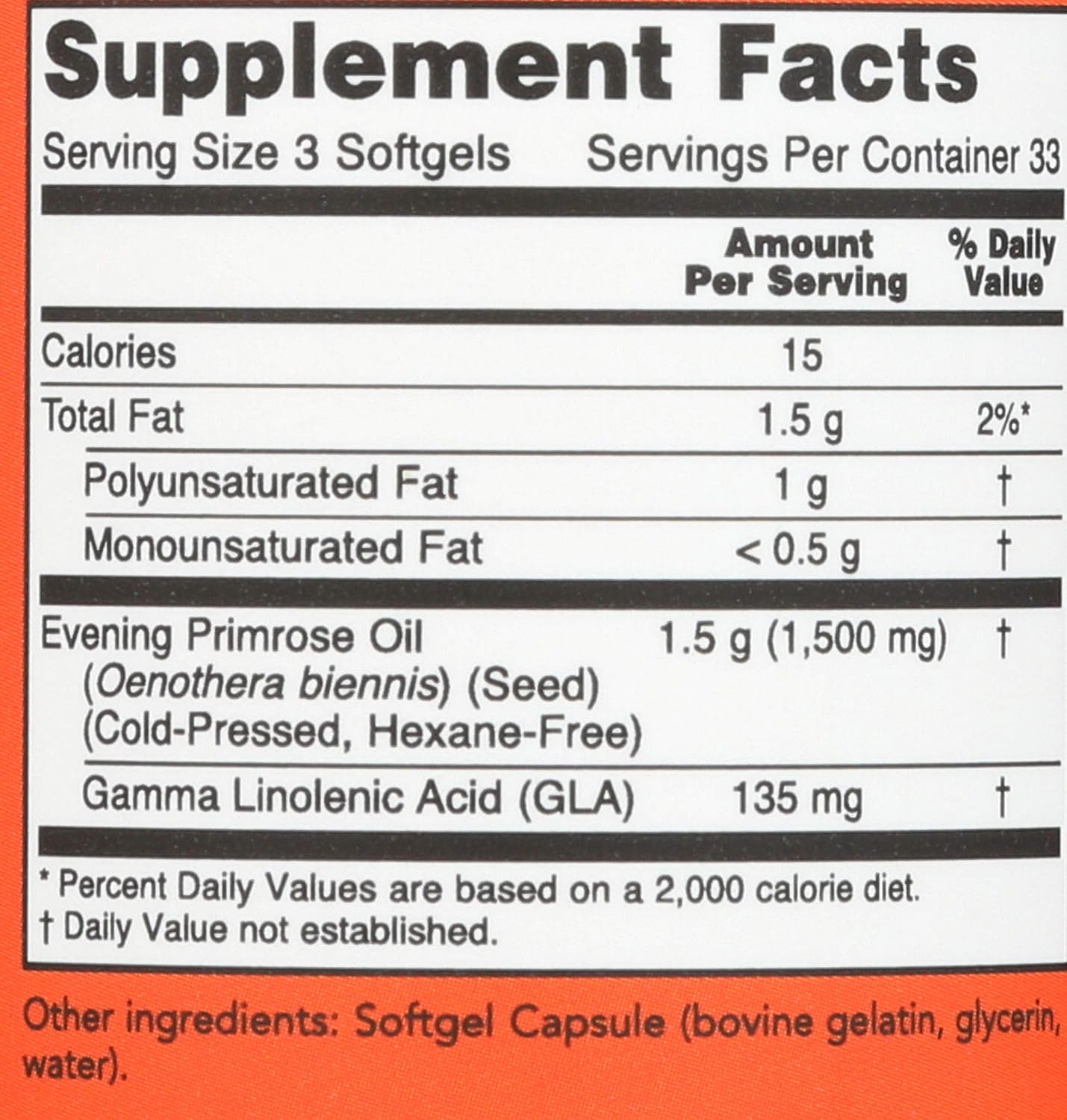 NOW Supplements, Evening Primrose Oil 500 mg with Naturally Occurring GLA (Gamma-Linolenic Acid), 100 Softgels: Health & Personal Care