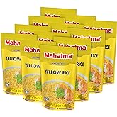 Mahatma Yellow Rice Mix, Long-Grain Saffron Rice, 5-Ounce Bag, Pack of 12 | Long-grain seasoned rice for stovetop or microwave, quick and easy to cook, gluten-free, vegan, non-GMO