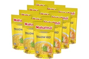 RICESELECT Mahatma Yellow Rice Mix, Long-Grain Rice, Stovetop or Microwave Rice, Gluten-Free and Kosher 20-Minute, 5 Ounces, Pack of 12