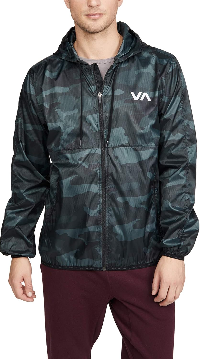 RVCA mens Hexstop Iv Windbreaker Jacket: Clothing