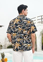 Mens Hawaiian Shirts Short Sleeve Casual Tropical
