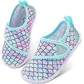 LeIsfIt Toddler Water Shoes Boys Girls Barefoot Aqua Socks Kids Breathable Quick-Dry Swim Shoes for Beach Pool Surf