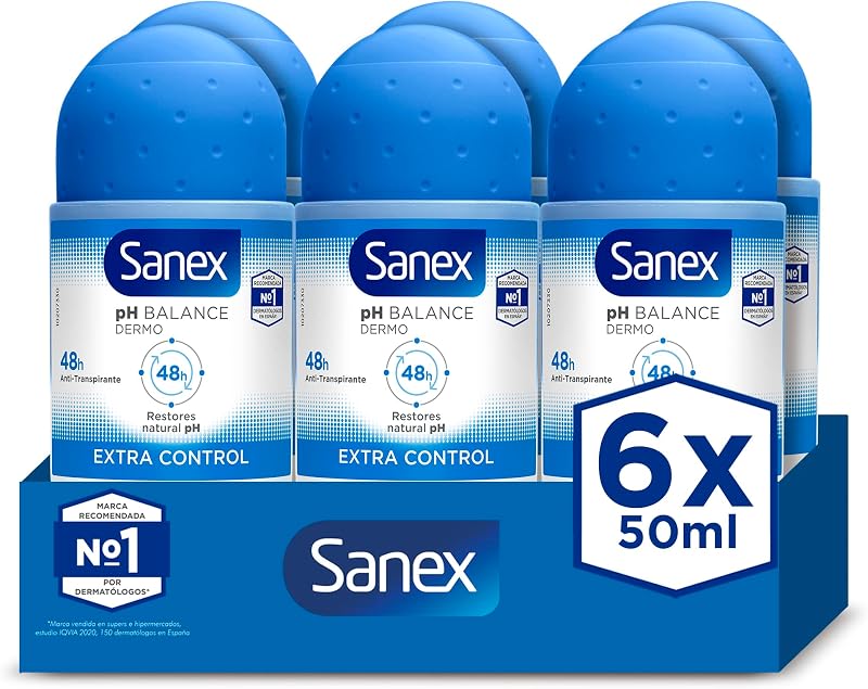 Deodorant Roll-on Dermo Extra Control, 50 ml, 6 Stück
