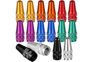 Xinjoduz 20 PCS Presta Valve Cap, 10 Colors Bike Valve Stem Caps, Aluminum Presta Cycling Valve Cap, French Valves Cap Dust Covers, Bicycle Air Tire Caps for MTB Road Racing Bicycle, Rocket Style