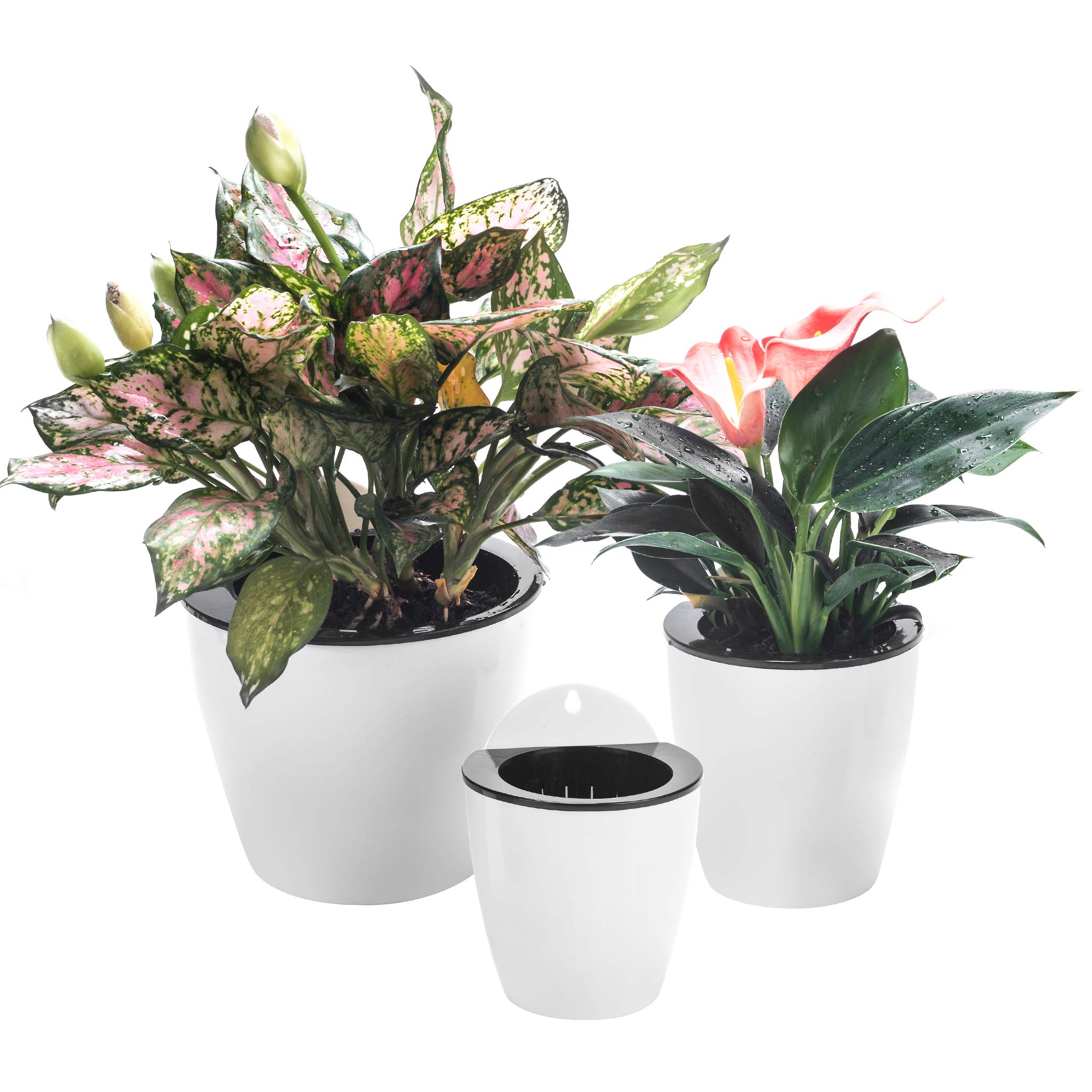 ORIMERC 3 Pack Hanging Planter Pots Self Watering (Small+Medium+Large) — image 1