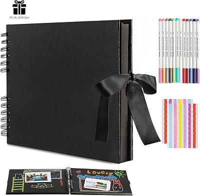 Uncle Paul Scrapbook Album Our Adventure Book 80 Pages A4 DIY Kit Black DS01bk