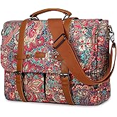 Baosha 15.6 Inch Laptop Bag Floral for Women Briefcase Shoulder Bag Messenger Bag YL-01