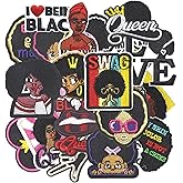 HEYTRCO 20PCS Black Girl Iron on Patches, Cute Afro Delicate Embroidered Repair Patches for Clothes, Custom Trendy Fashion Applique for Hats, Jeans, Jackets, Bags, Backpacks, Dress, Shoes