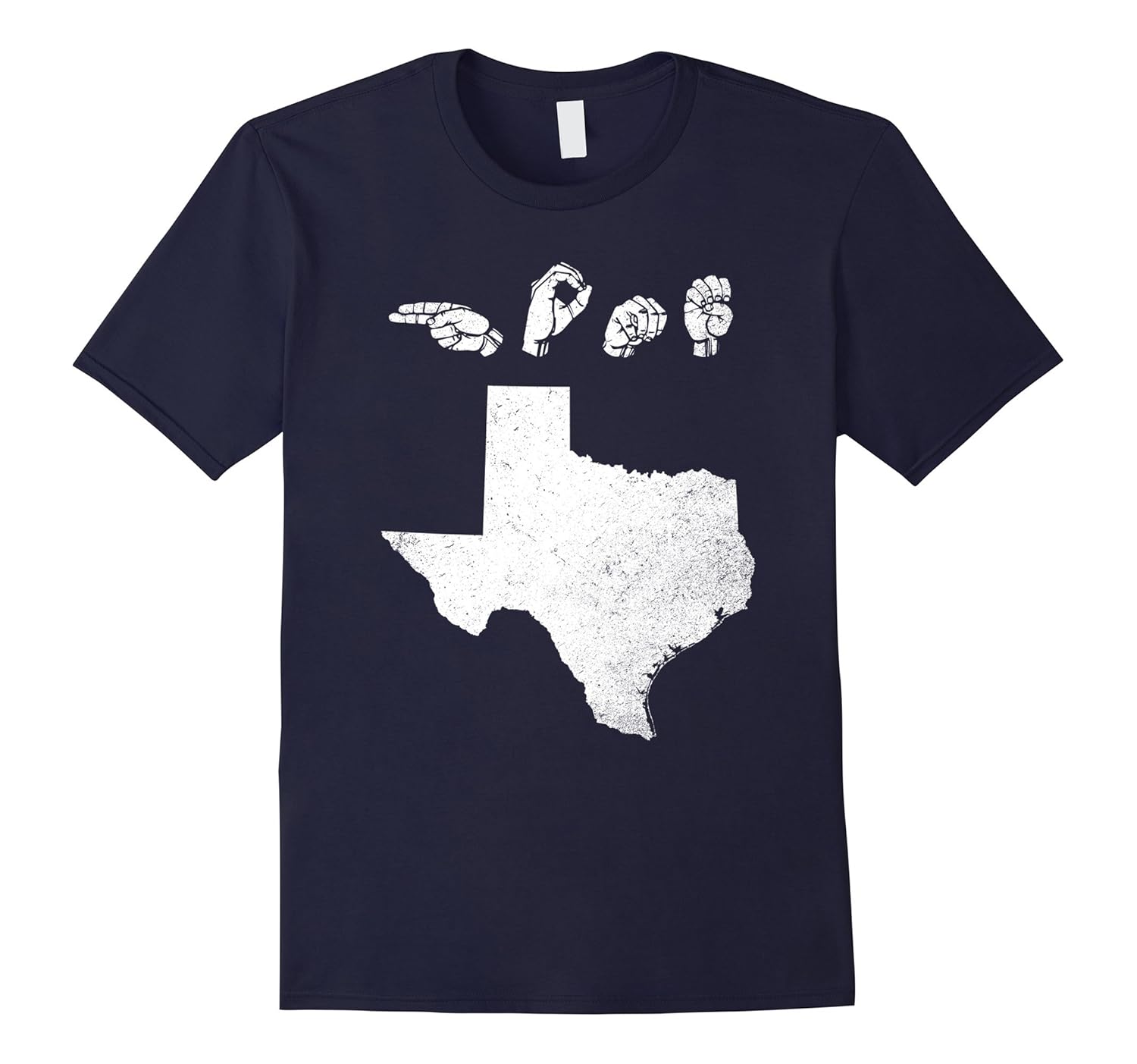 American Sign Language Home T shirt Texas-Rose