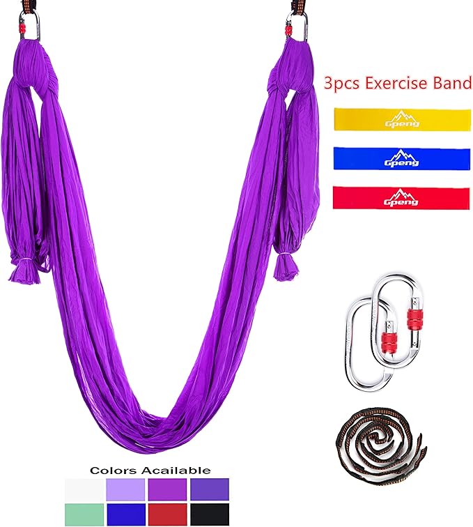 Amazon.com: Gpeng – Juego de columpio para yoga aéreo – seda ...
