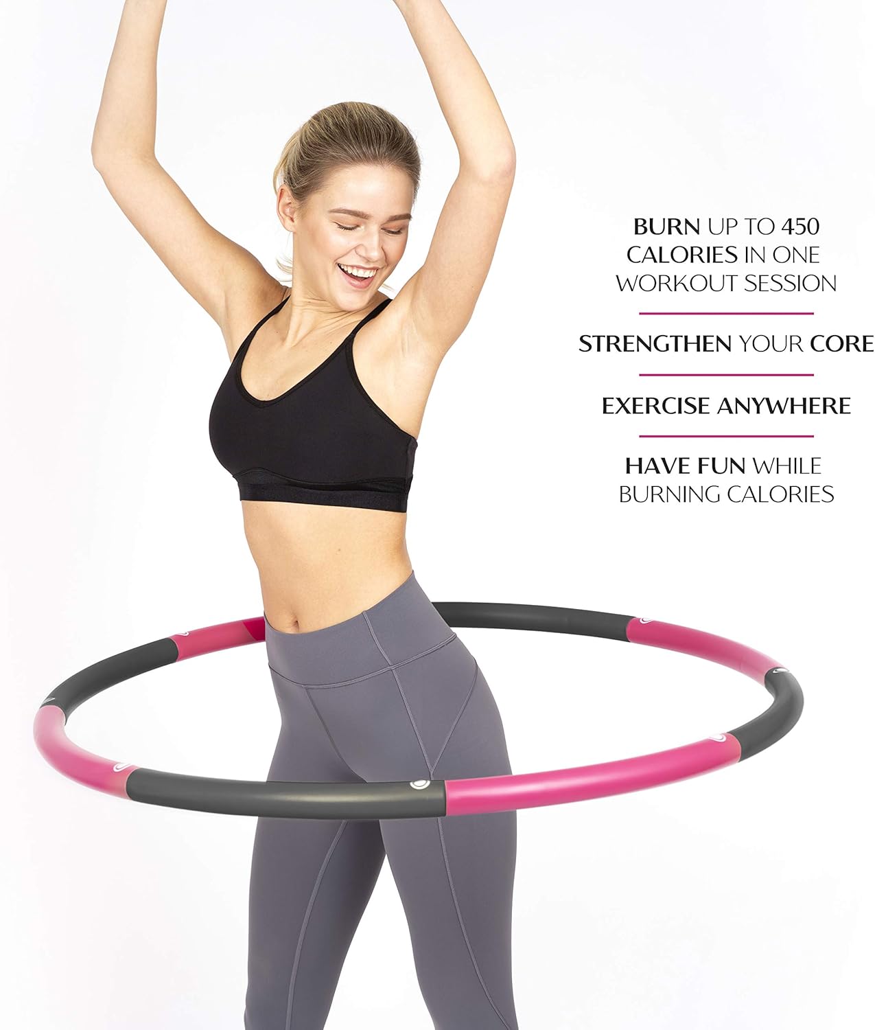 Hula Hoop Fitness Weighted Adult Infinity Hoop Plus Size Weighted