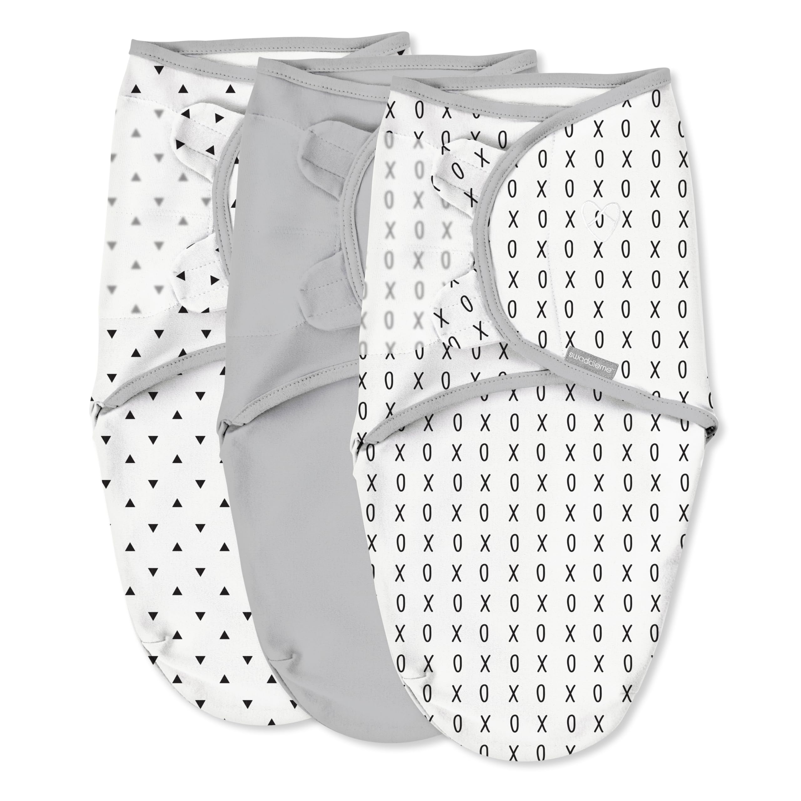 Photo 1 of SwaddleMe by Ingenuity Original Swaddle, 100% Cotton, Improves Sleep & Calms Startle Reflex, 0-3 Months, 3-Pack - Xoxo