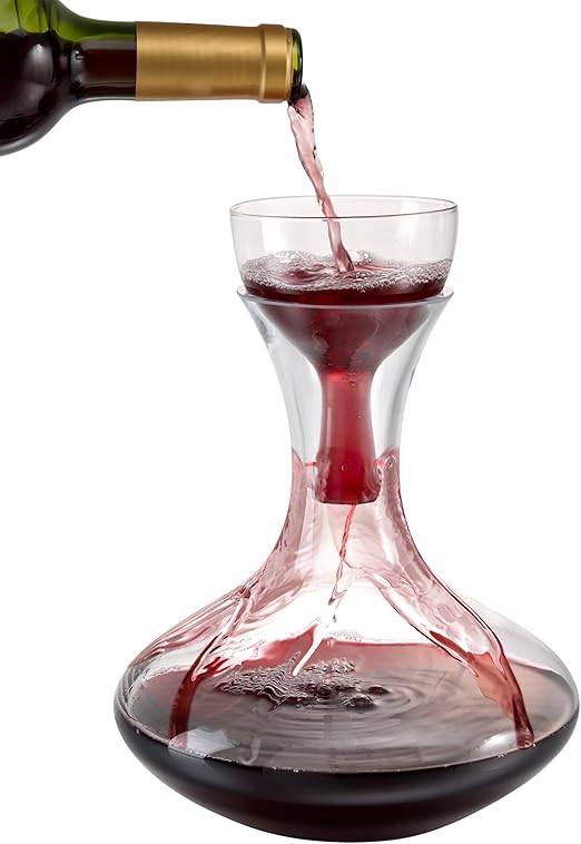 Cooko Wine Decanter Premium Wine Aerating Decanter Hand Crafted Slanted
