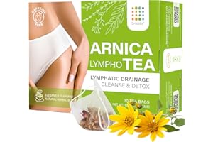 Bruizex Arnica Tea for Bruising and Swelling, Post Surgery Recovery after Liposuction, Tummy Tuck, 360 Lipo, BBL I Blend For Lymphatic Drainage Massage & Fibrosis with Ginger I 30 arnica tea bags