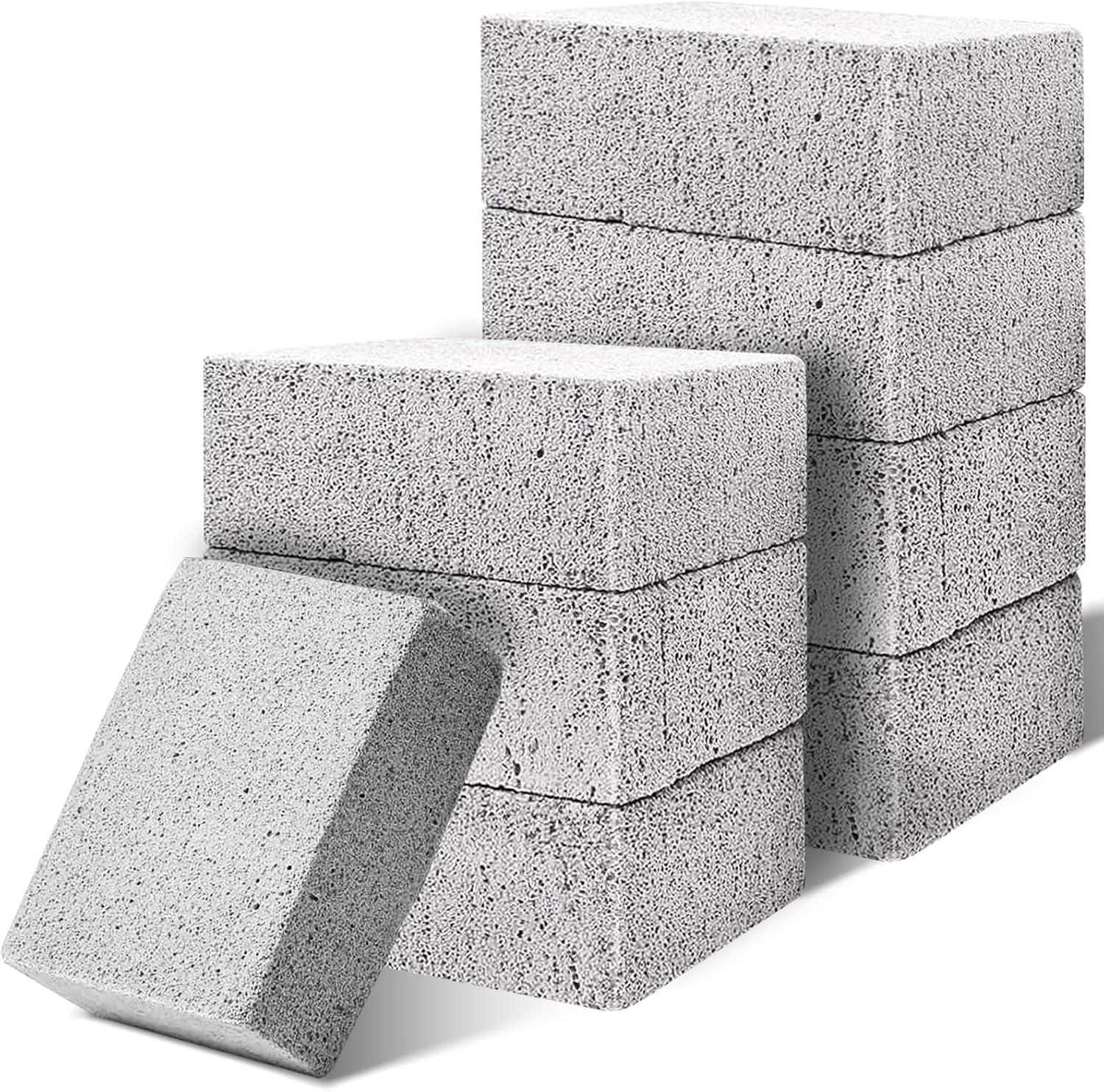 YFNVH 8 Pack Grill Griddle Cleaning Brick Block, Dense Griddle Bricks, Heavy Duty Grill Cleaning Stone Bricks for Removing BBQ Grills, Pool, Sink