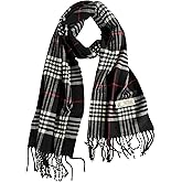 NY GOLDEN FASHION Unisex Cashmere-Feel Winter Scarf, Tartan Plaid Pattern, 72 x 12 inches