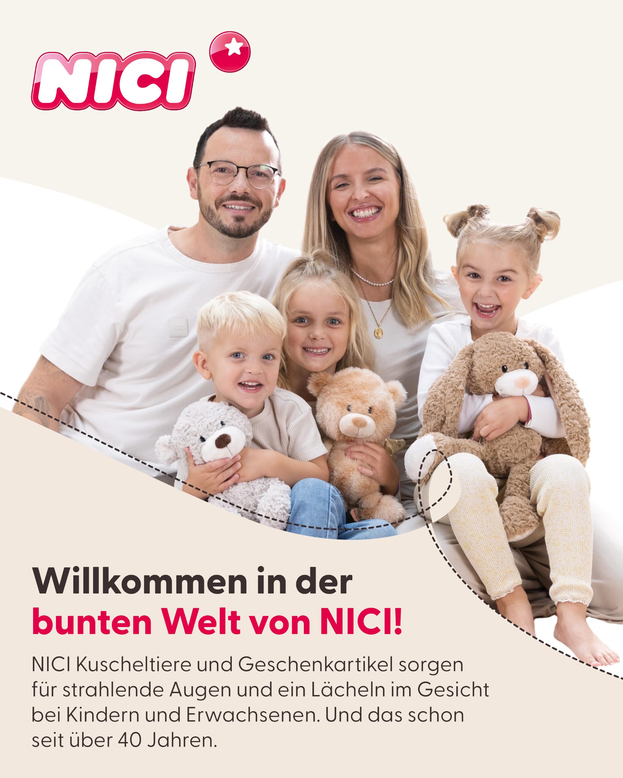 NICI Kuscheltier Rehbock René Roebuck 25cm - braun - Weiches Plüschtier – niedliches Stofftier zum Kuscheln & Spielen – tolle Geschenkidee für Kinder & Erwachsene - 62269 6
