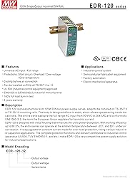 MEAN WELL EDR-120-24 Single Output DIN Rail Power