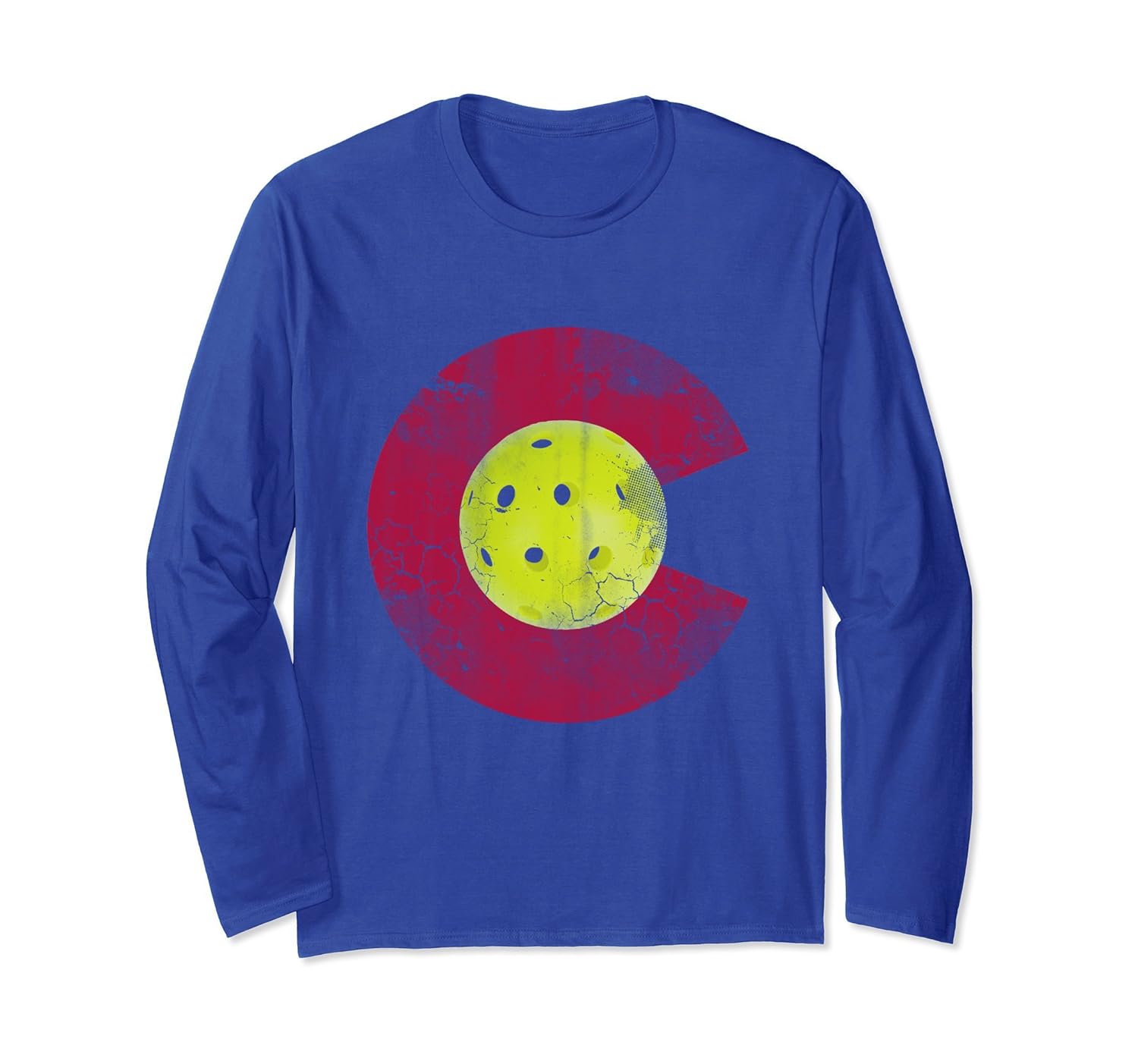 Colorado Flag Pickleball Long Sleeve T-Shirt-Rose