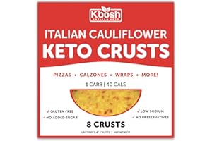 KBosh Keto Pizza Crust - Italian Cauliflower - Only 1 Carb - A Gluten Free, Sugar Free, Low Carb Bread Alternative