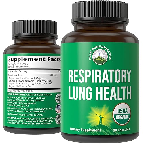 USDA Organic Lung Detox For Smokers And Non Smokers with 6 Top Ingredients. Mullein Leaf, Marshmallow Root, Calendula. Lungs Cleanse For Better Respiratory Health. Lung Support Capsules Supplement