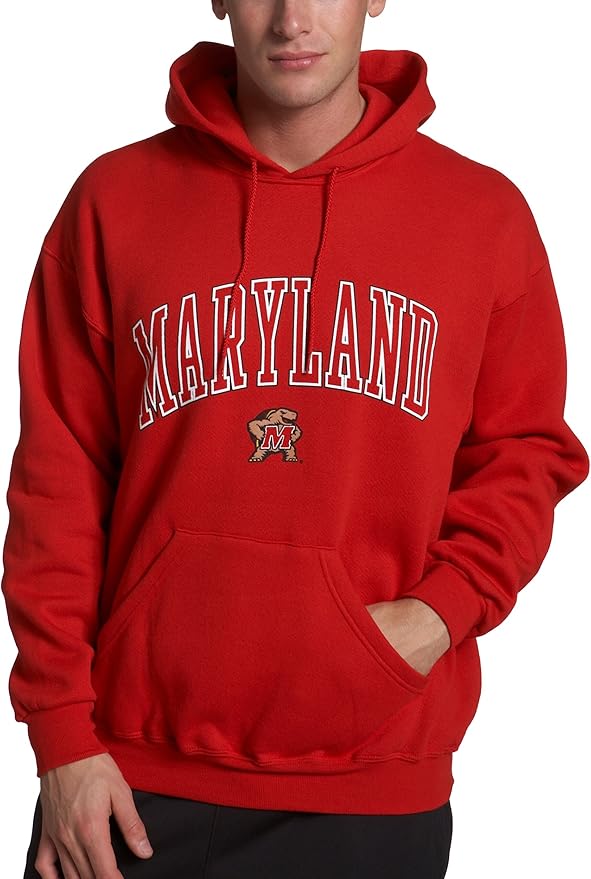 NCAA Maryland Terps Hoodie With Arch and Mascot, Medium