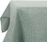 Deconovo Large Faux Linen Table Cover 51x110in Mint Green Water Resistant