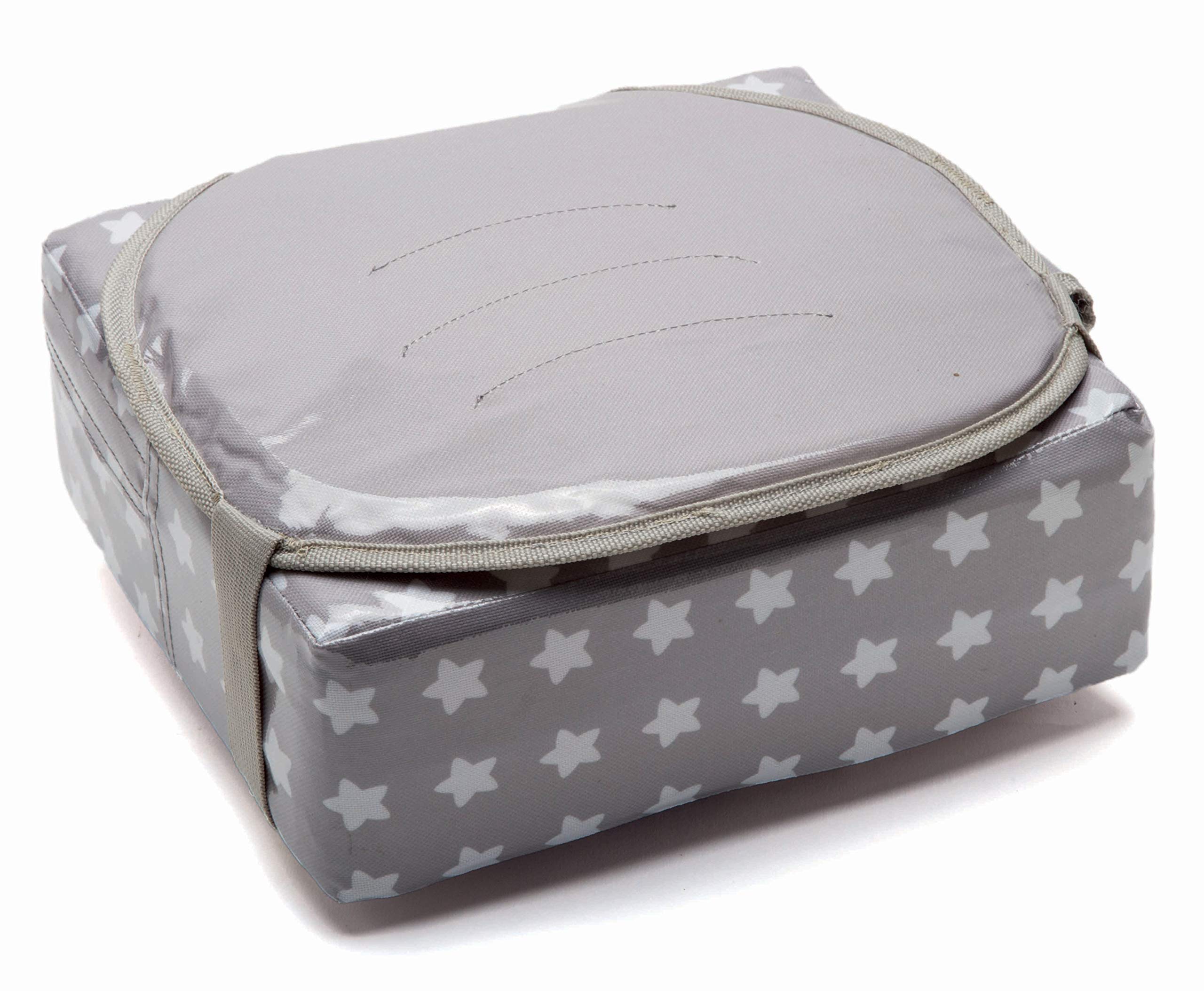 Baby-To-Love Easy Up, Portable Baby Feeding Chair Cushion and Booster Seat for Toddler (White Stars)