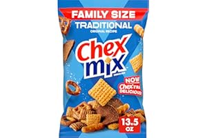Chex Mix Traditional Original Recipe Snack Mix, Snacks, Family Size, 13.5 oz