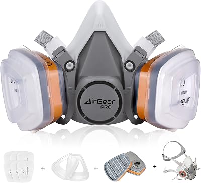 AirGearPro M-500 Reusable Respirator Mask with A1P2 Filters | Anti-Dust Gas