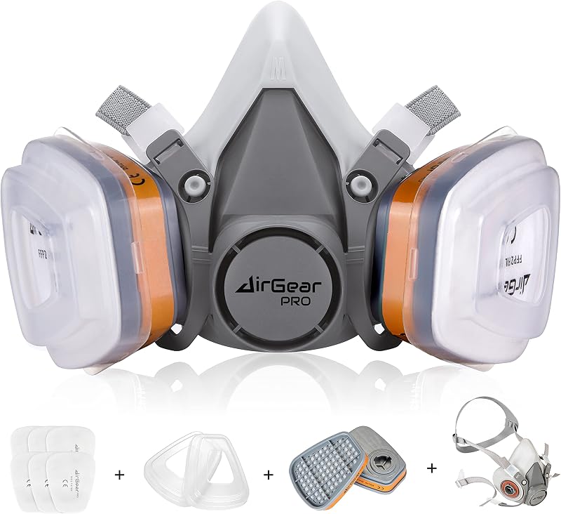 AirGearPro M-500 Reusable Respirator Mask with A1P2 Filters | Anti-Dust Gas