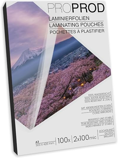 ProProd Premium A3 2x100 Micron Glossy Laminating Pouches Pack of 100