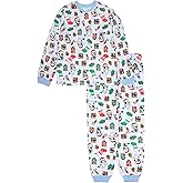Bluey unisex-adult 2-piece Loose-fit Pajama Set, Soft & Comfortable Holiday Nightwear for Family