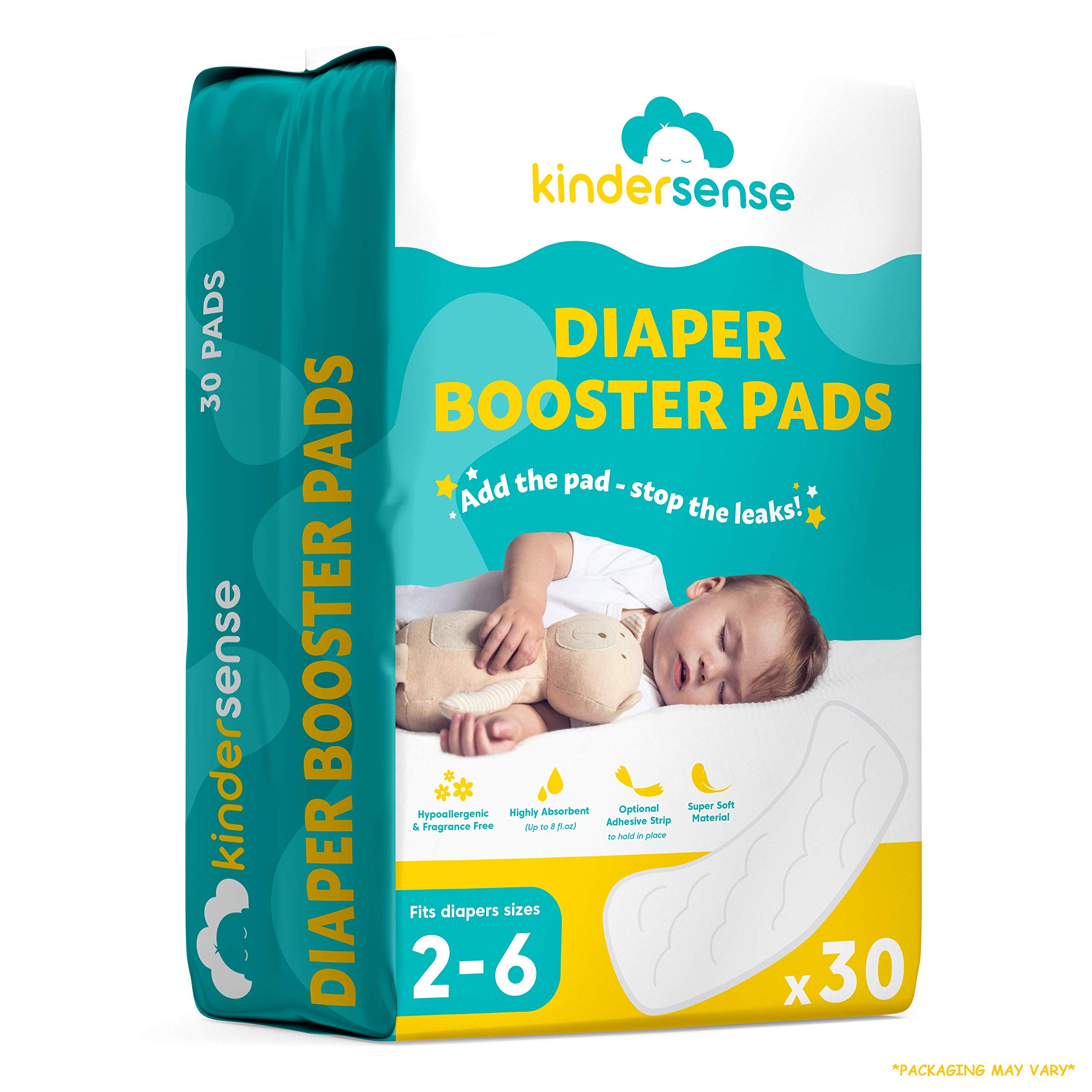 Adult Diaper Booster Pads - 25 Count Overnight Absorbency Liners (12x4in)