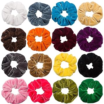 Buy Ondder 16 Pack Velvet Scrunchies Hair Elastics Soft Hair