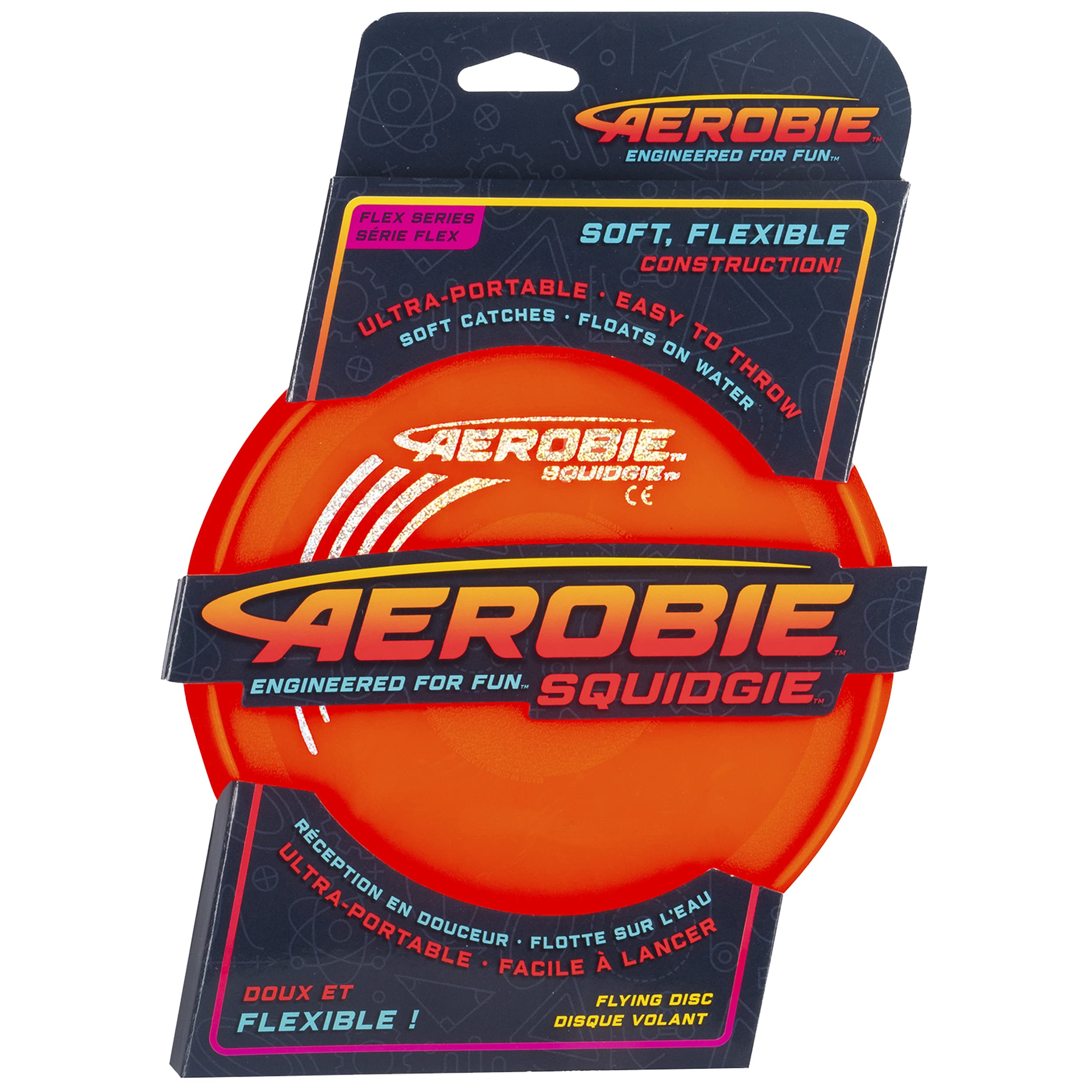 Aerobie Squidgie Disc - 8" Diameter, Spoiler Rim Design for Long, Accurate Flights 2019 Model