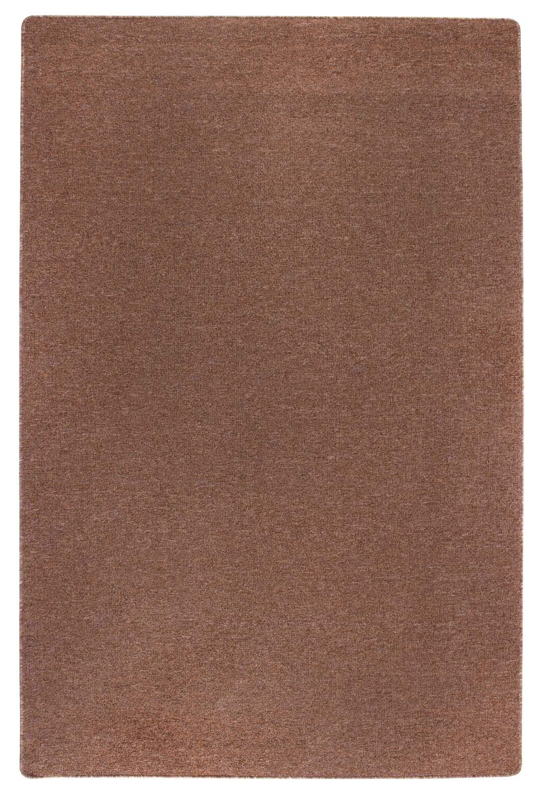 andiamo Grotone Round Rug with Fleece Backing, Tested for Harmful Substances, Mottled, Colour: Cognac, Size: 50 x 80 cm