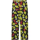 The Grinch Who Stole Christmas Dr Seuss Faces Allover Print Pajama Sleep Pants Licensed