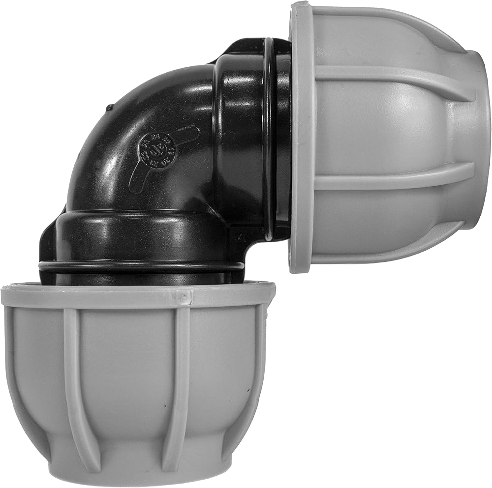 Cost Wise 20mm MDPE Elbow Compression Fitting 10 Bar Water Pipe Irrigation