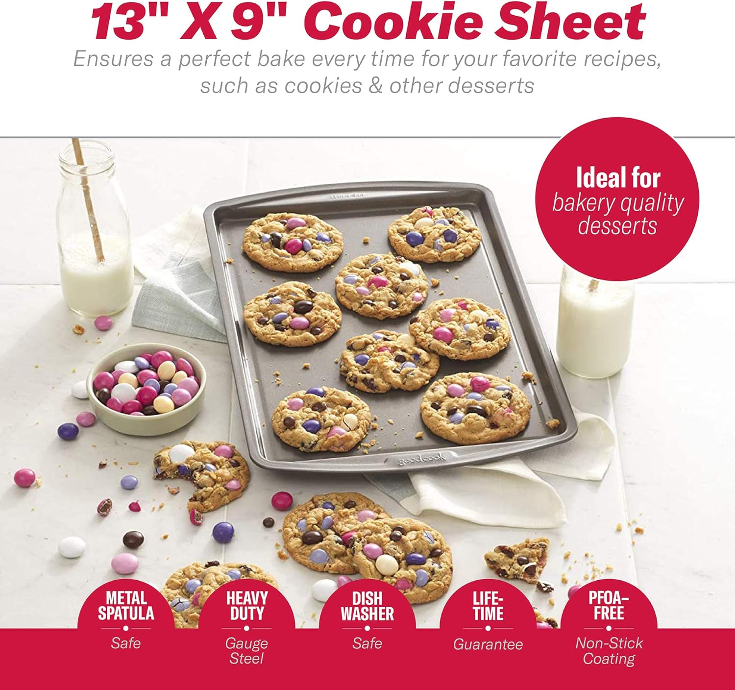 Goodcook 4020 Baking Sheet, 13 Inch x 9 Inch : Kitchen & Dining