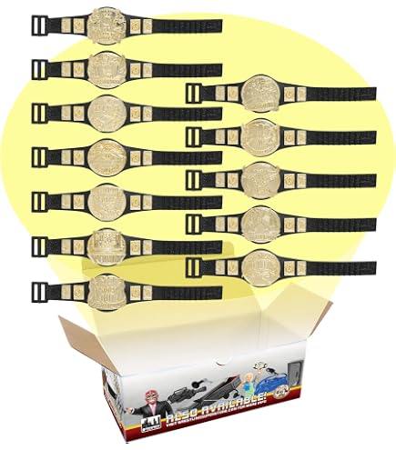 Amazon.com: Set of 12 Championship Figure Belts & 5 Accessories