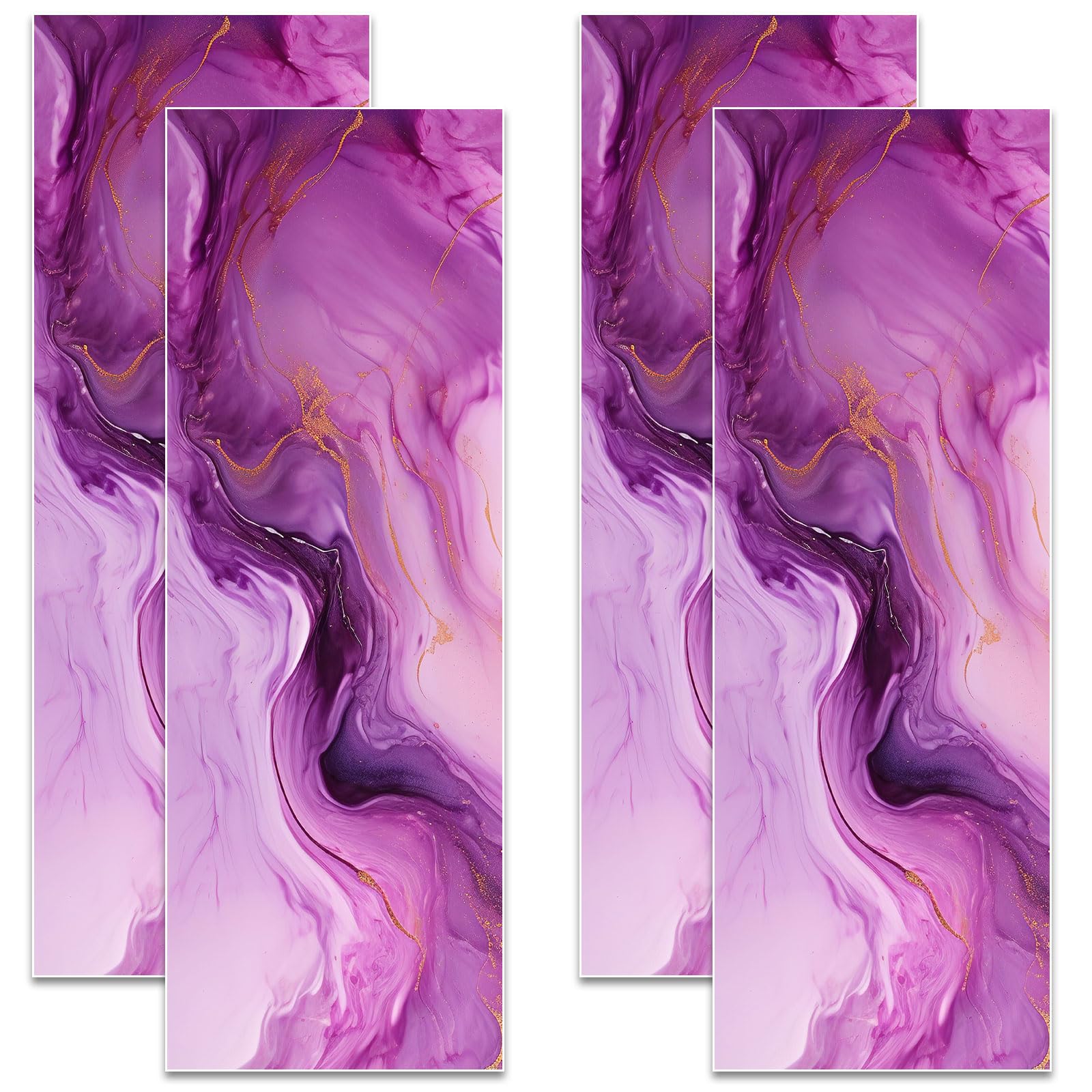 Photo 1 of Tinideya 4 Pcs School Locker Magnetic Wallpaper 12 x 36 Inch Magnetic Removable Locker Sticker Accessories for Middle High School Students University Office Accessories(Marble,Purple)