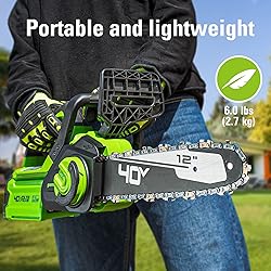 Greenworks 40V 12" Cordless Compact Chainsaw