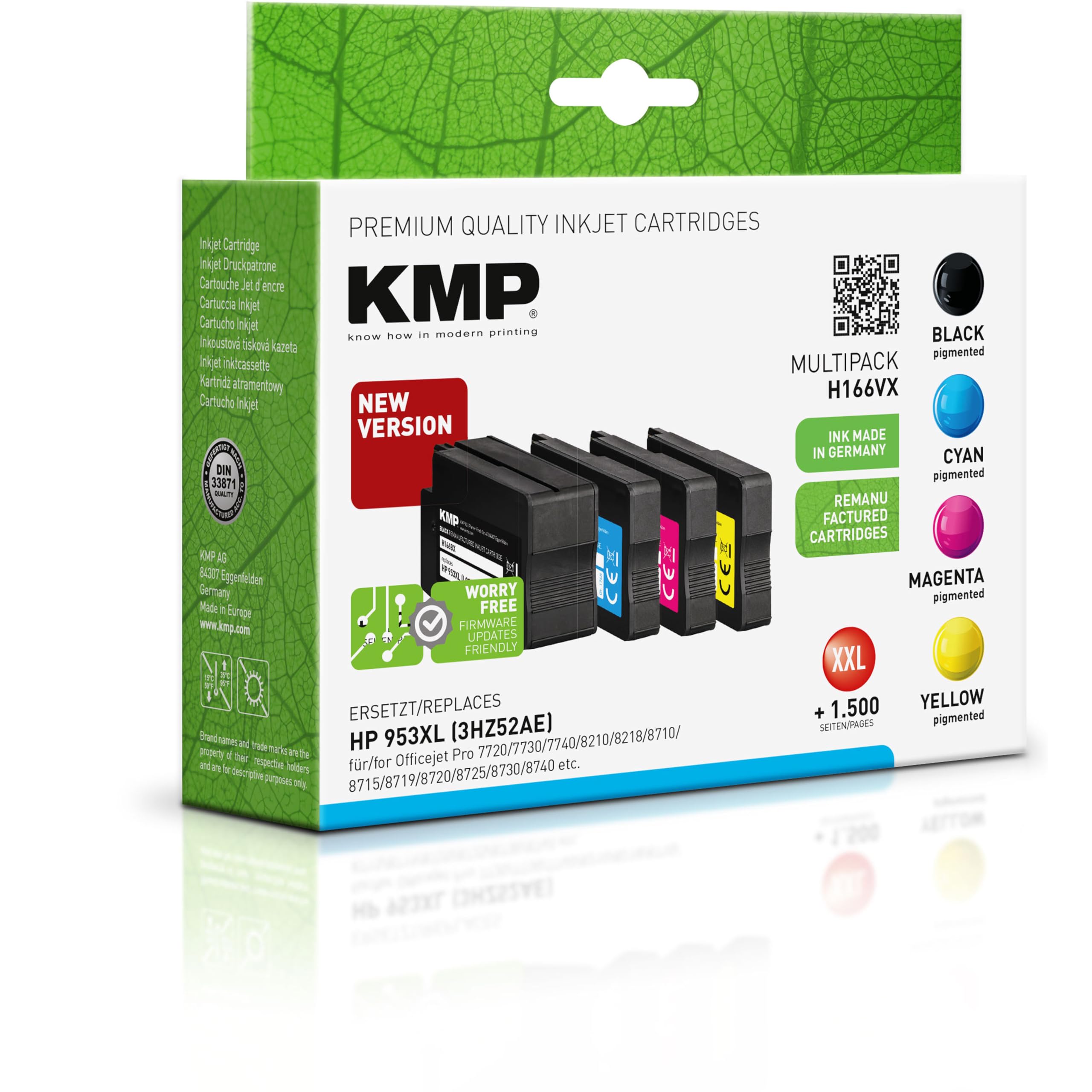 KMP 1747,4005 Multi Pack (Black, Yellow, Magenta and Cyan Remanufactured Toner Pack of 4